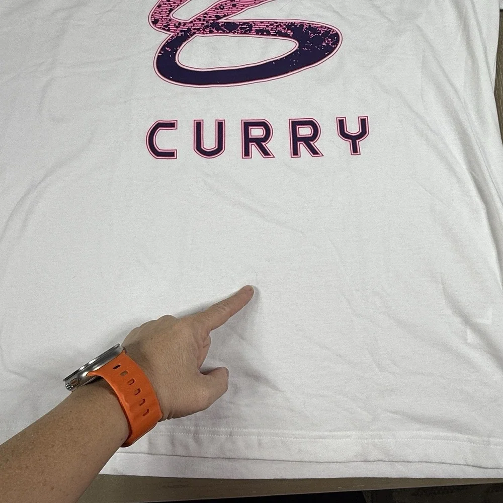 Under Armour x Stephen Curry Logo Trend T-Shirt‎ Mens Size Large White SS $45